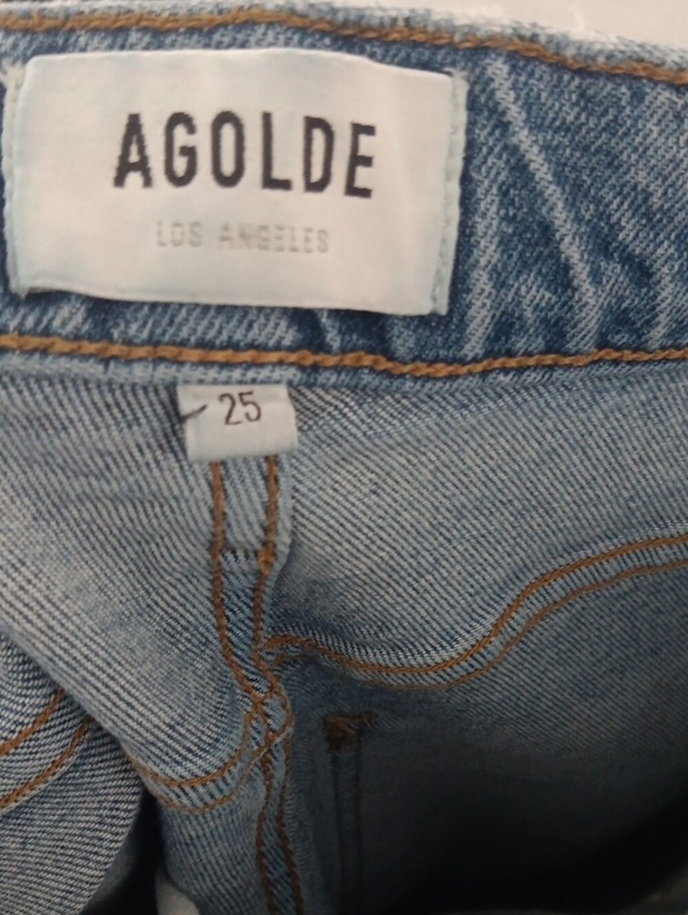 Agolde Riley Button Fly High Rise Cropped Jeans #3928 - Picture 2 of 7